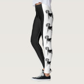 Leggings Illustration De Chien Beagle En Noir Et Blanc (Gauche)
