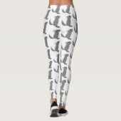 Leggings Illustration de chinchilla gris mignon (Dos)