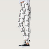 Leggings Illustration de chinchilla gris mignon (Gauche)