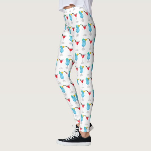 Leggings Illustration de cocktail (Gauche)