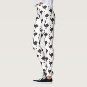 Leggings Illustration de cygne noir (Gauche)