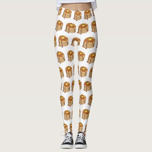 Leggings Illustration de dessin animé de Pancake (Devant)