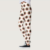 Leggings illustration de dessin animé de pudding de Noël (Gauche)