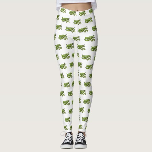 Leggings Illustration de dessin de pois (Devant)