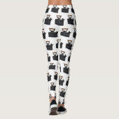 Leggings Illustration de dessin en fer de Charbon (Dos)