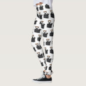 Leggings Illustration de dessin en fer de Charbon (Gauche)