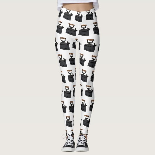 Leggings Illustration de dessin en fer de Charbon (Devant)