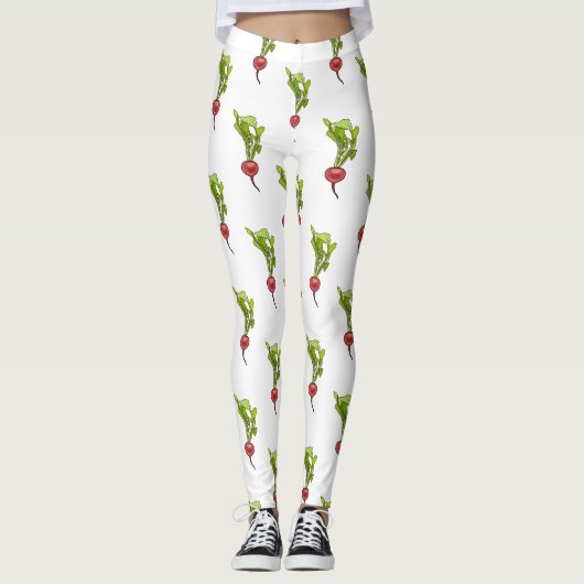 Leggings Illustration de dessin Radish (Devant)