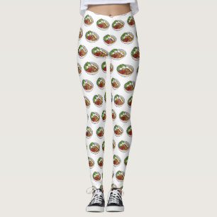 Leggings Illustration de dessin sur les nouilles