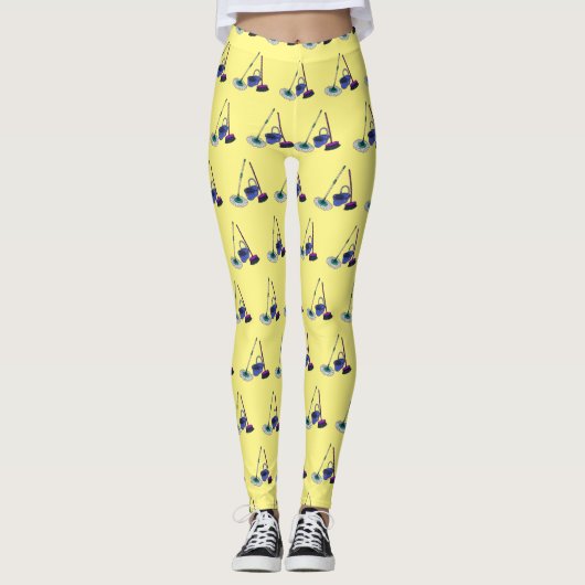 Leggings Illustration de la bande dessinée Broom & mop (Devant)