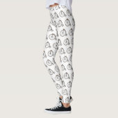 Leggings Illustration de la bande dessinée de vélo à grande (Gauche)