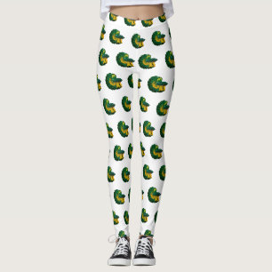 Leggings Illustration de la caricature de poisson de combat