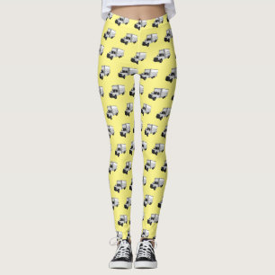 Leggings Illustration de la caricature du camion-boîte