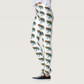 Leggings Illustration de la grenouille à fléchettes de pois (Gauche)
