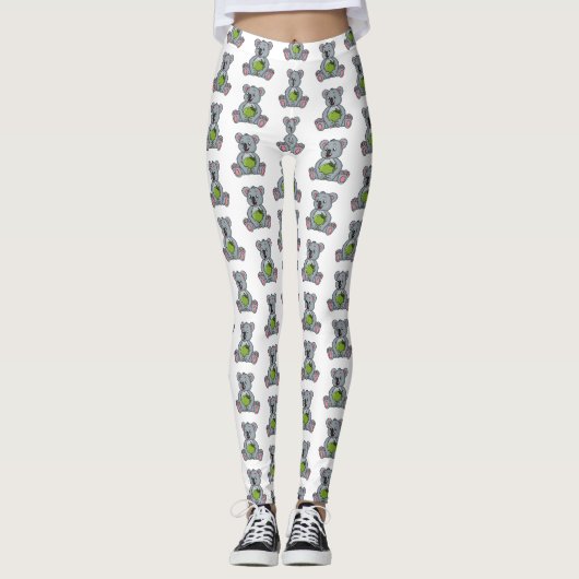 Leggings Illustration de la koala de Cute et de la noix de  (Devant)