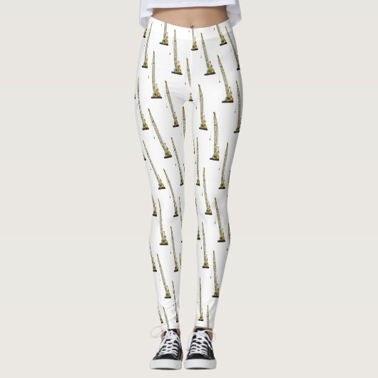 Leggings Illustration de la pelle à dragons (Devant)