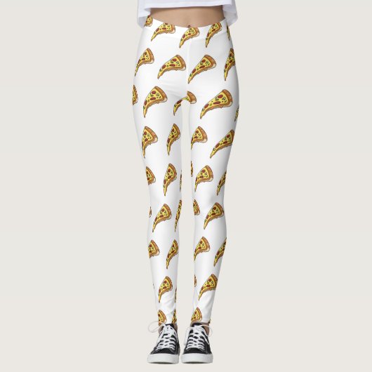 Leggings Illustration de la pizza (Devant)