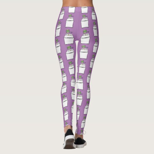 Leggings Illustration de lave-linge mignonne (Dos)