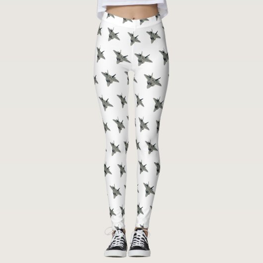 Leggings Illustration de l'avion de chasse (Devant)