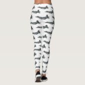Leggings Illustration de l'avion de chasse (Dos)