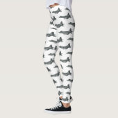 Leggings Illustration de l'avion de chasse (Gauche)