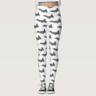 Leggings Illustration de l'avion de chasse