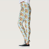 Leggings Illustration de l'effervescence de lions heureux (Gauche)