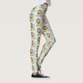 Leggings Illustration de l'effervescence de lions heureux (Droite)