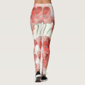 Leggings Illustration de l'élégante couleur rouge de l'aqua (Dos)