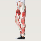 Leggings Illustration de l'élégante couleur rouge de l'aqua (Gauche)