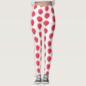 Leggings Illustration de litchee rose mignon (Devant)