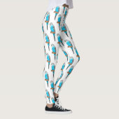 Leggings Illustration de l'oiseau bleu budgerigar (Droite)