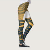 Leggings Illustration de lune de soleil stylisée, mer sombr (Droite)