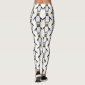Leggings Illustration de mignon macaroni pingouin (Dos)