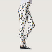 Leggings Illustration de mignon macaroni pingouin (Droite)