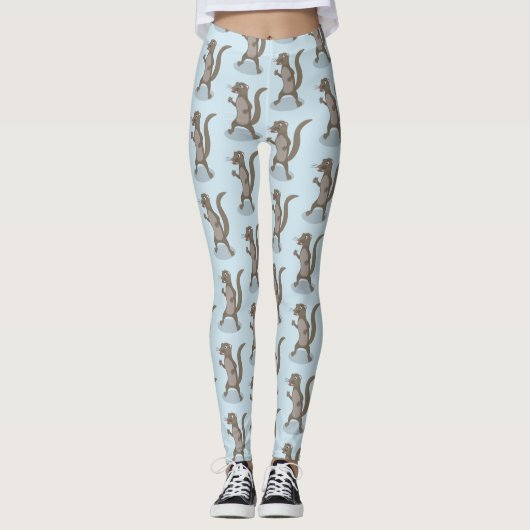 Leggings Illustration de mignonne mangouste (Devant)