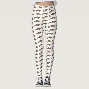 Leggings Illustration de pangolin à queue longue