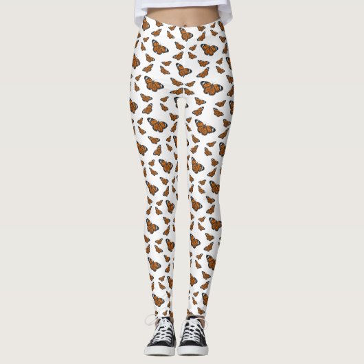 Leggings Illustration de papillon monarque (Devant)