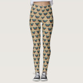 Leggings Illustration de papillon vintage (Devant)