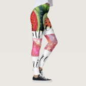 Leggings Illustration de pastèque en lettres noires (Droite)