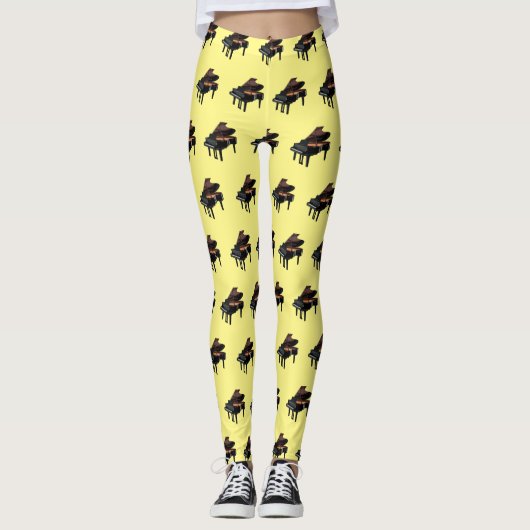 Leggings Illustration de piano (Devant)