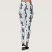 Leggings Illustration de plongée de loutre mignonne (Dos)