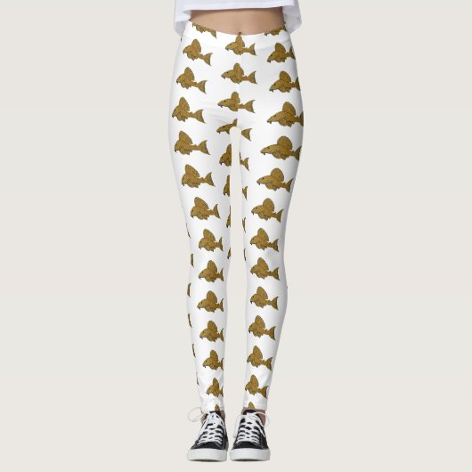Leggings Illustration de poisson Pleco (Devant)