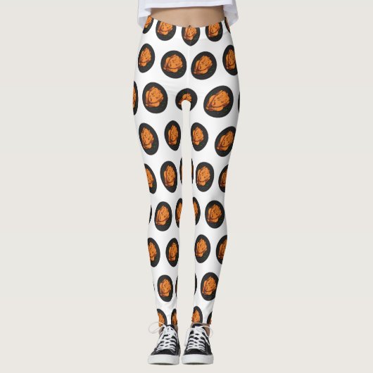 Leggings Illustration de poulet rôti (Devant)