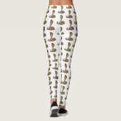 Leggings Illustration de serpent à cobra Brown (Dos)