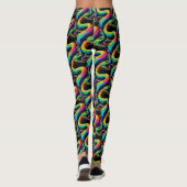 Leggings Illustration de serpent coloré (Dos)