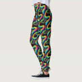 Leggings Illustration de serpent coloré (Gauche)