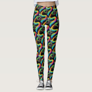 Leggings Illustration de serpent coloré