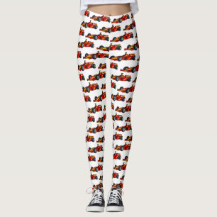 Leggings Illustration de voitures de course à grande vitess