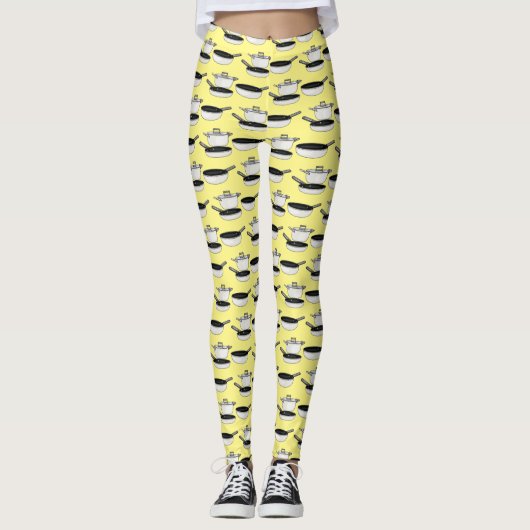 Leggings Illustration des jeux de cuisine (Devant)